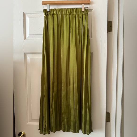 Zara Dresses & Skirts - Zara NWT Pleated Green Skirt - Size XS
